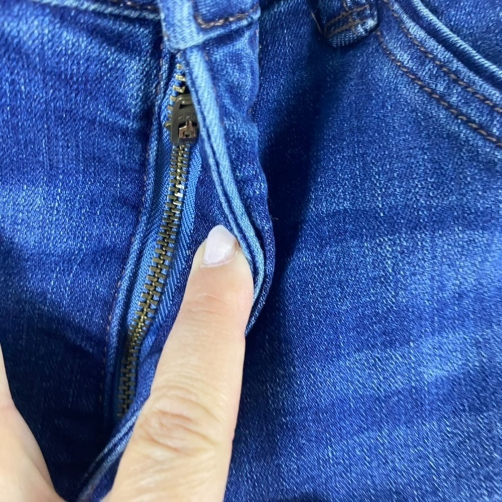 Democracy High Rise Cropped Straight Jeans in Medium Blue - Picture 6 of 12